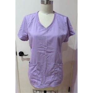 Lavender V-Neck Women's Scrubs
